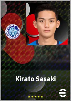 Sasaki Kirato eFootball 2026 player card, 61 OVR CB