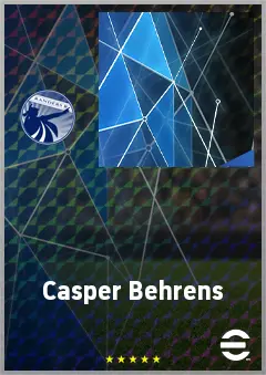 Casper Behrens eFootball 2026 player card, 62 OVR CB