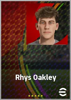 Rhys Oakley eFootball 2026 player card, 65 OVR GK