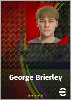 George Brierley eFootball 2026 player card, 62 OVR CMF