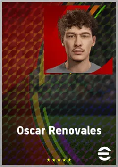 Oscar Renovales eFootball 2026 player card, 63 OVR CF