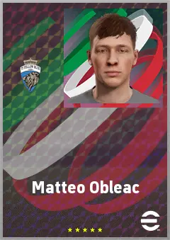 Matteo Obleac eFootball 2026 player card, 64 OVR CB