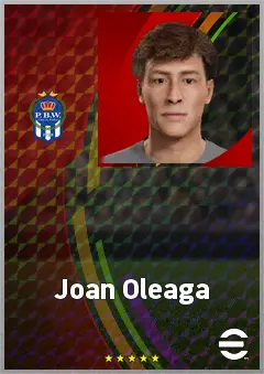 Joan Oleaga eFootball 2026 player card, 64 OVR CMF