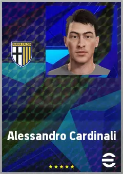 Alessandro Cardinali eFootball 2026 player card, 63 OVR LWF