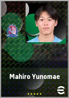Yunomae Mahiro eFootball 2026 player card, 62 OVR AMF