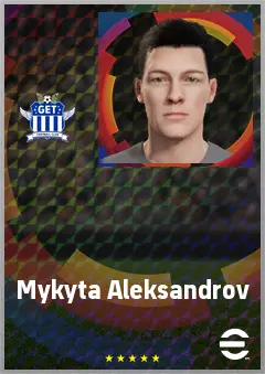 Mykyta Aleksandrov eFootball 2026 player card, 62 OVR CF