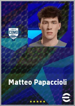 Matteo Papaccioli eFootball 2026 player card, 63 OVR CMF