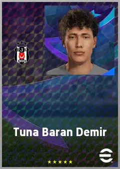 Tuna Baran Demir eFootball 2026 player card, 60 OVR CF