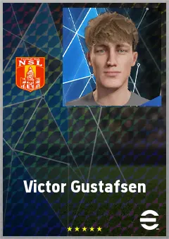 Victor Gustafsen eFootball 2026 player card, 62 OVR RB