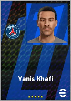 Yanis Khafi eFootball 2026 player card, 64 OVR CMF