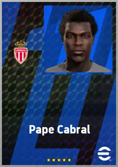 Pape Cabral eFootball 2026 player card, 65 OVR CMF