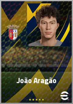 João Aragão eFootball 2026 player card, 63 OVR LWF