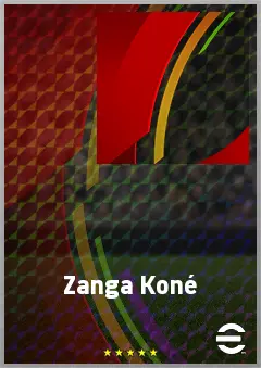 Zanga Koné eFootball 2026 player card, 66 OVR CF