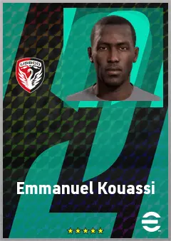 Emmanuel Kouassi eFootball 2026 player card, 64 OVR RB