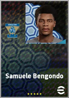 Samuele Bengondo eFootball 2026 player card, 65 OVR CF