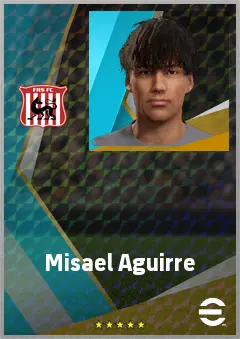 Misael Aguirre eFootball 2026 player card, 68 OVR RWF