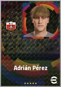 Adrián Pérez eFootball 2026 player card, 66 OVR RMF