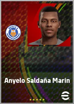 Anyelo Saldaña Marín eFootball 2026 player card, 63 OVR CB