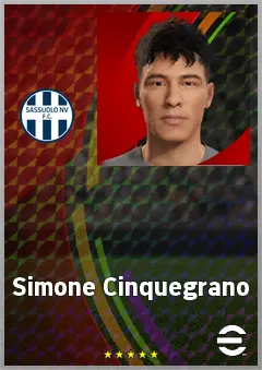 Simone Cinquegrano eFootball 2026 player card, 66 OVR RB
