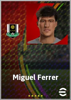 Miguel Ferrer eFootball 2026 player card, 63 OVR CF