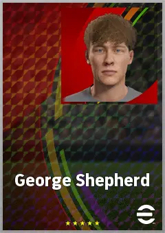 George Shepherd eFootball 2026 player card, 60 OVR RMF