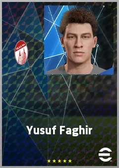 Yusuf Faghir eFootball 2026 player card, 61 OVR CF