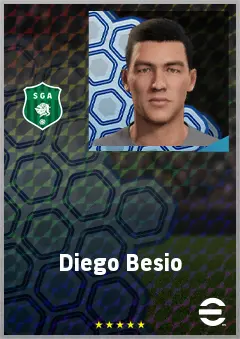 Diego Besio eFootball 2026 player card, 61 OVR CF