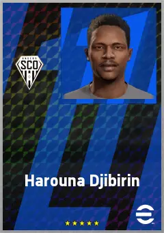 Harouna Djibirin eFootball 2026 player card, 64 OVR RWF