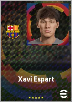 Xavi Espart eFootball 2026 player card, 65 OVR RB