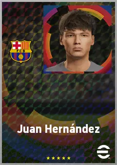 Juan Hernández eFootball 2026 player card, 66 OVR AMF