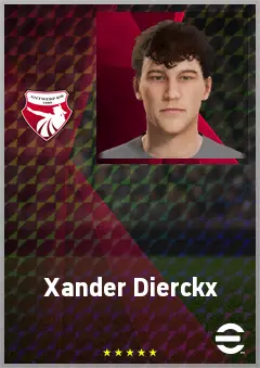 Xander Dierckx eFootball 2026 player card, 60 OVR CMF