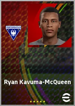 Ryan Kavuma-McQueen eFootball 2026 player card, 65 OVR LWF