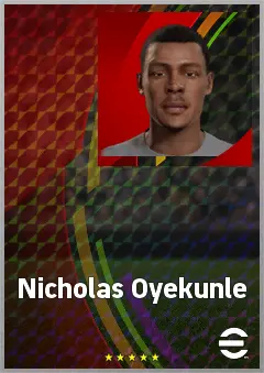 Nicholas Oyekunle eFootball 2026 player card, 60 OVR CF