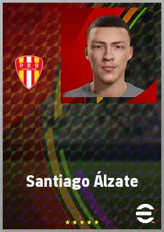Santiago Álzate eFootball 2026 player card, 62 OVR CF