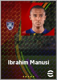 Ibrahim Manusi eFootball 2026 player card, 66 OVR DMF