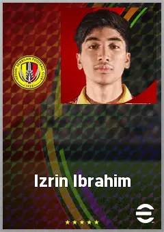 Izrin Ibrahim eFootball 2026 player card, 61 OVR LWF