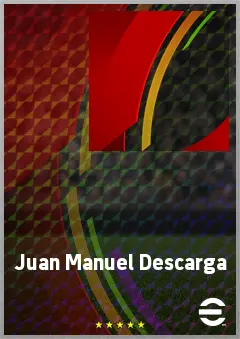 Juan Manuel Descarga eFootball 2026 player card, 58 OVR LMF