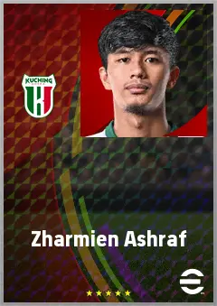 Zharmien Ashraf eFootball 2026 player card, 61 OVR LWF