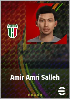 Amir Amri Salleh eFootball 2026 player card, 61 OVR LWF