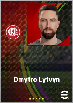 Dmytro Lytvyn eFootball 2026 player card, 67 OVR CB