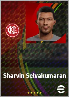 Sharvin Selvakumaran eFootball 2026 player card, 61 OVR RMF
