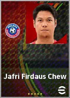 Jafri Firdaus Chew eFootball 2026 player card, 64 OVR CF