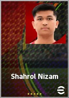 Shahrol Nizam eFootball 2026 player card, 61 OVR LMF