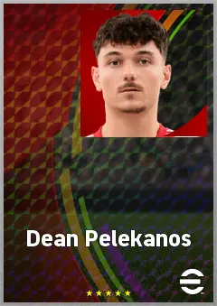 Dean Pelekanos eFootball 2026 player card, 64 OVR CMF