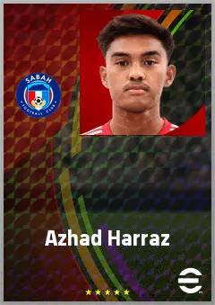 Azhad Harraz eFootball 2026 player card, 57 OVR CF