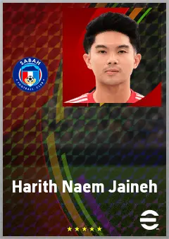 Harith Naem Jaineh eFootball 2026 player card, 61 OVR RB