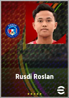 Rusdi Roslan eFootball 2026 player card, 60 OVR LMF