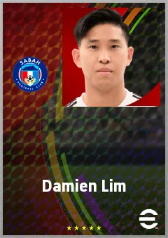 Damien Lim eFootball 2026 player card, 63 OVR GK