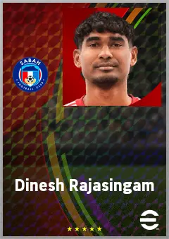 Dinesh Rajasingam eFootball 2026 player card, 60 OVR LB