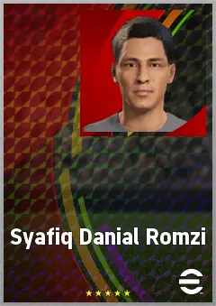 Syafiq Danial Romzi eFootball 2026 player card, 60 OVR CB